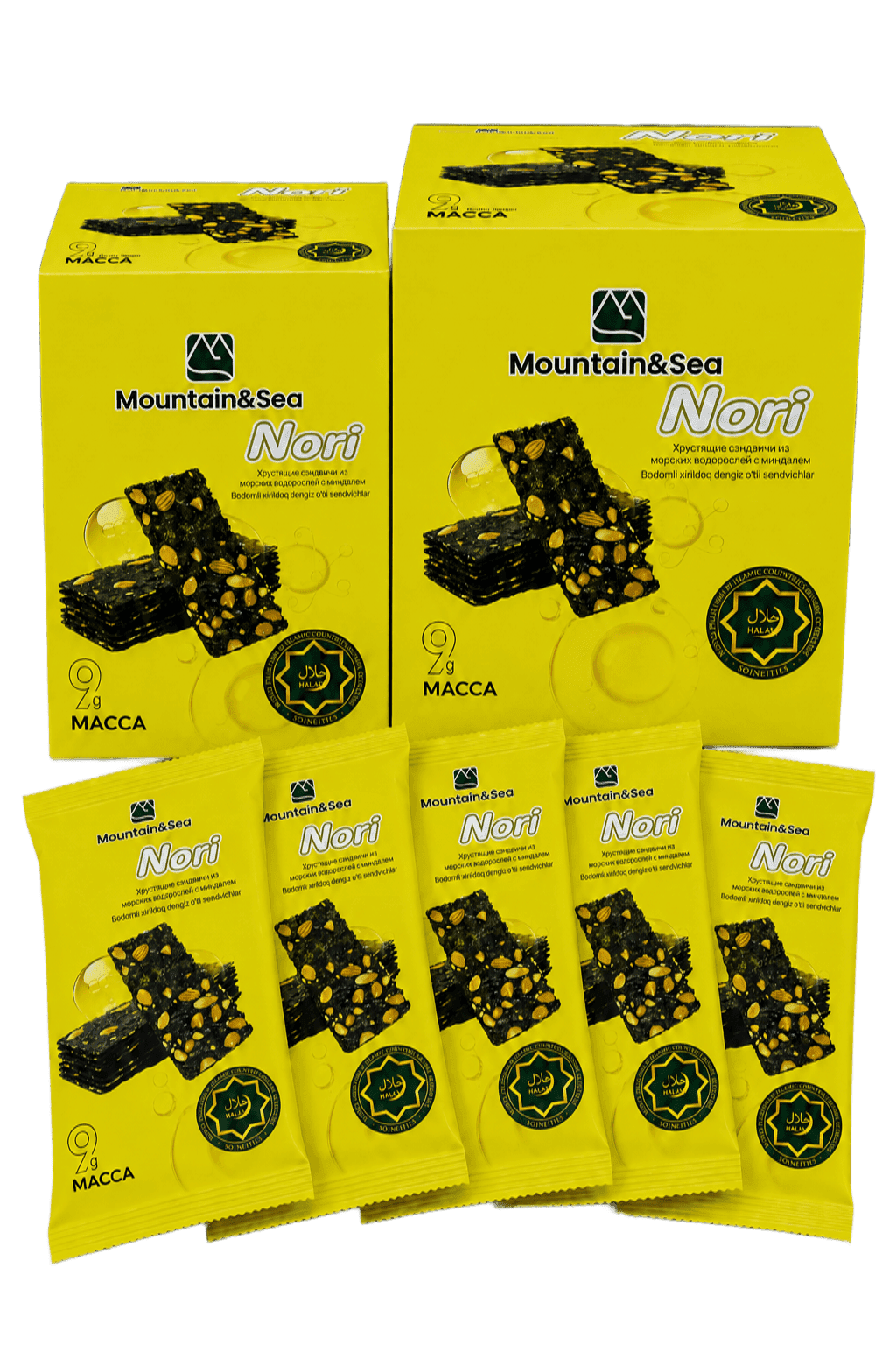 Mountain&Sea nori mahsulotlari assortimenti