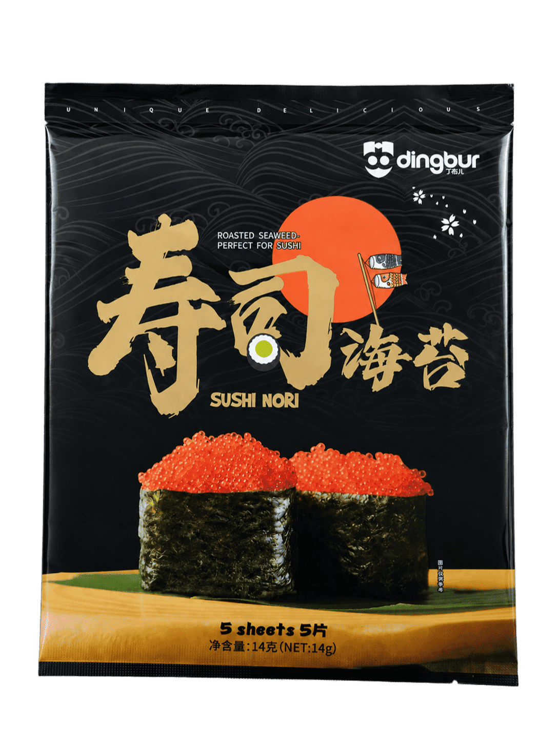 Dingbur Sushi Nori qora va to‘q sariq qadog‘i